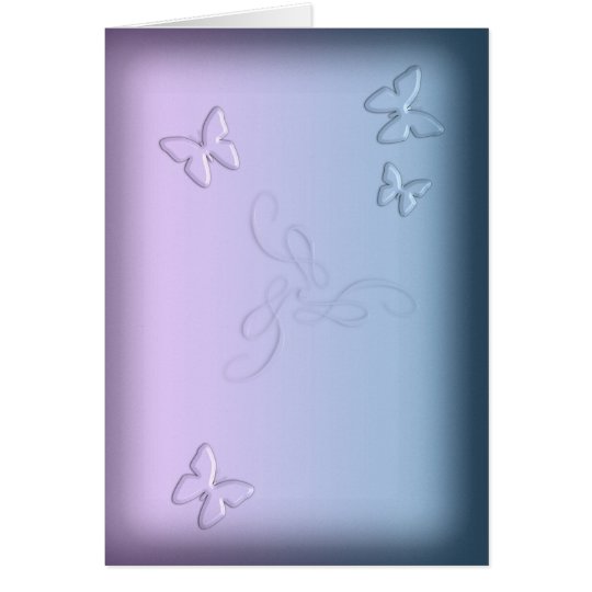 Glass Butterflies (portrait) Card