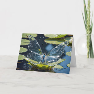 Glass Butterfly For Birthday Card