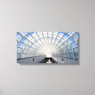 Glass Ceiling Blue Sky Skylight Window Art Photo Canvas Print