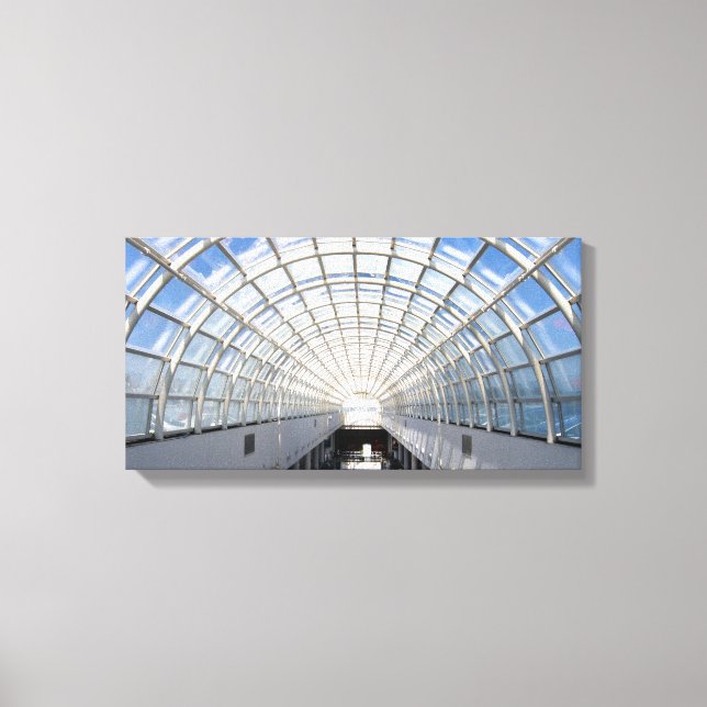 Glass Ceiling Blue Sky Skylight Window Art Photo Canvas Print (Front)