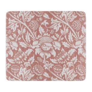 GLASS CHOPPING BOARD : WILLIAM MORRIS : FLORAL