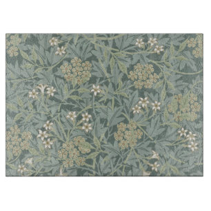 GLASS CHOPPING BOARD : WILLIAM MORRIS : JASMINE