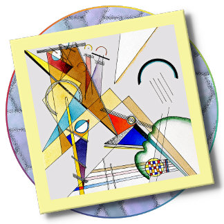 Glass COASTER - Abstract by Wassily Kandinsky