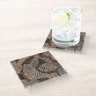 Glass Coaster Animal Print