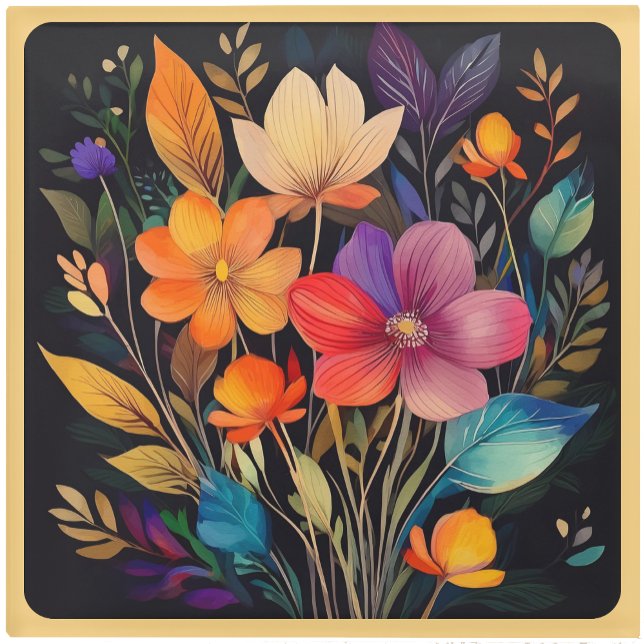Glass COASTER - Beautiful & Colourful Flowers (Creator Uploaded)