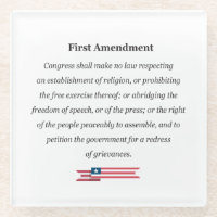 Glass Coaster First Amendment USA