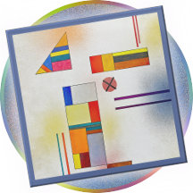 Glass COASTER - "Hartweich, No. 390" - Kandinsky