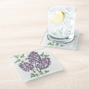 Glass Coaster - Lilacs