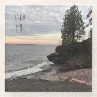 Glass Coaster, Shore of Lake Superior in Duluth
