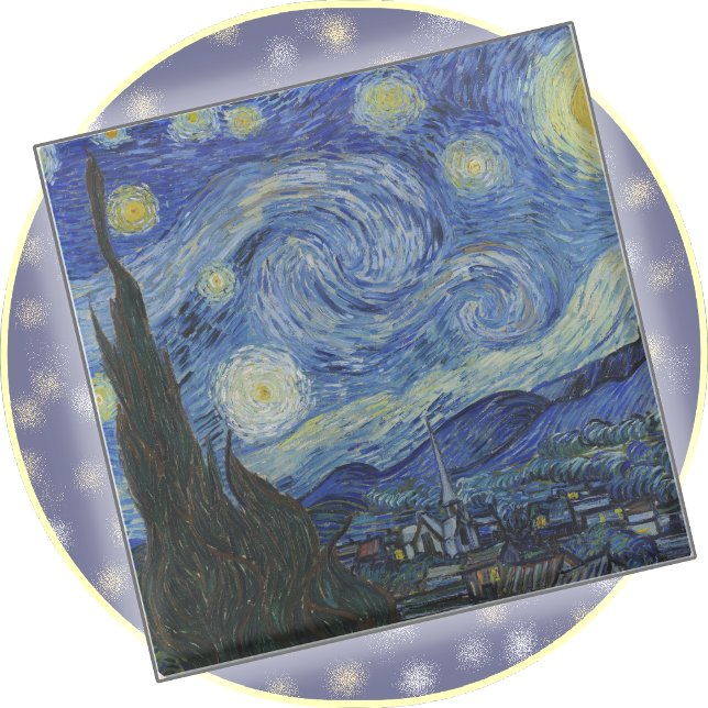 Glass COASTER "Starry Night" - Vincent van Gogh (Creator Uploaded)