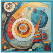 Glass COASTER - Swirls, Twirls, and Circles