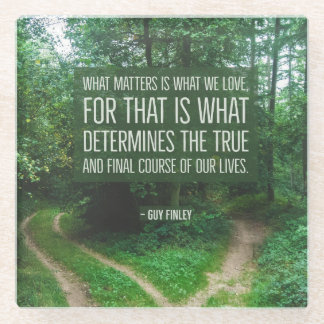 Glass Coaster "What We Love" 4.2 x 4.2