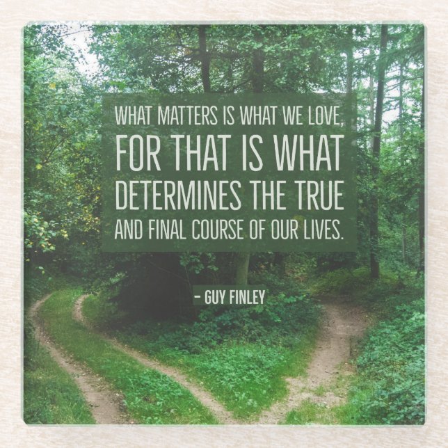 Glass Coaster "What We Love" 4.2 x 4.2 (Front)