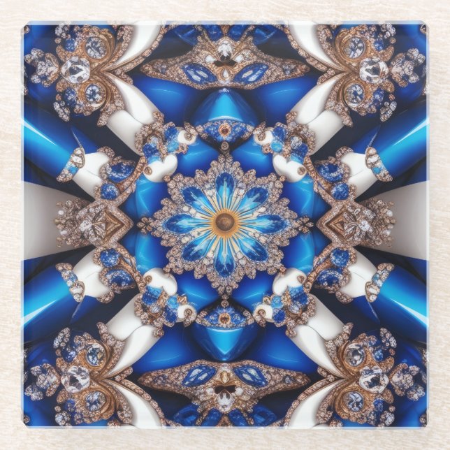 Glass coaster with Argentinian Colours (Front)