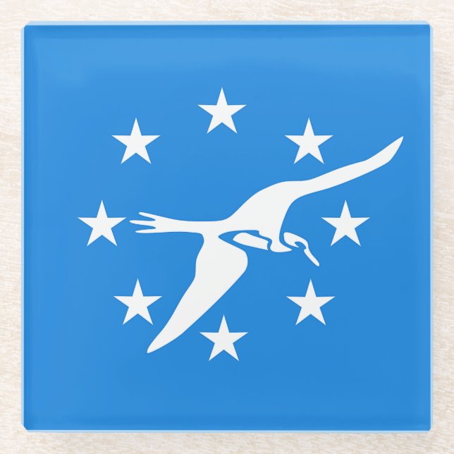 Glass coaster with flag of Corpus Christi, USA (Front)