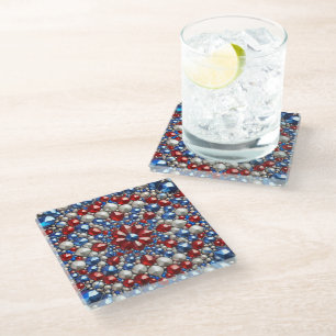 Glass coaster with Netherlands Colours