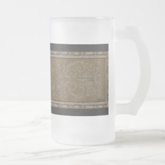 Glass Coffee Mugs-16-20 Ounce-Microwave Safe Frosted Glass Beer Mug