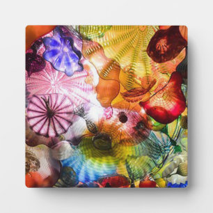 Glass Colourful Patterns Plaque