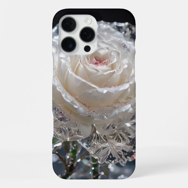 Glass Crystal Rose  iPhone Case (Back)