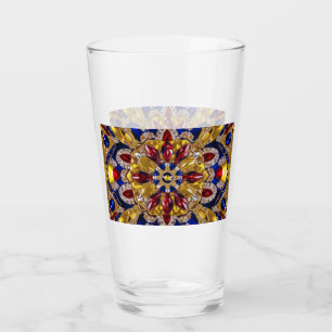 Glass cup with Colombia Colours
