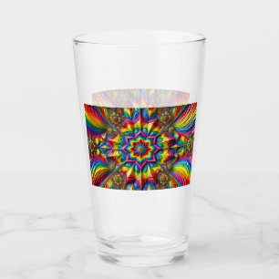 Glass cup with LGBTQ Colours