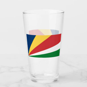 Glass cup with Seychelles Colors