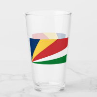 Glass cup with Seychelles Colours