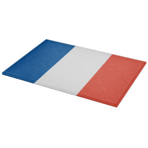 Glass cut board France flag