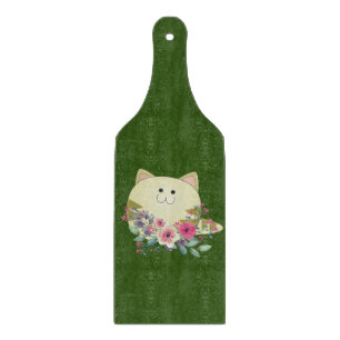 Glass Cutting Board Cat Meow