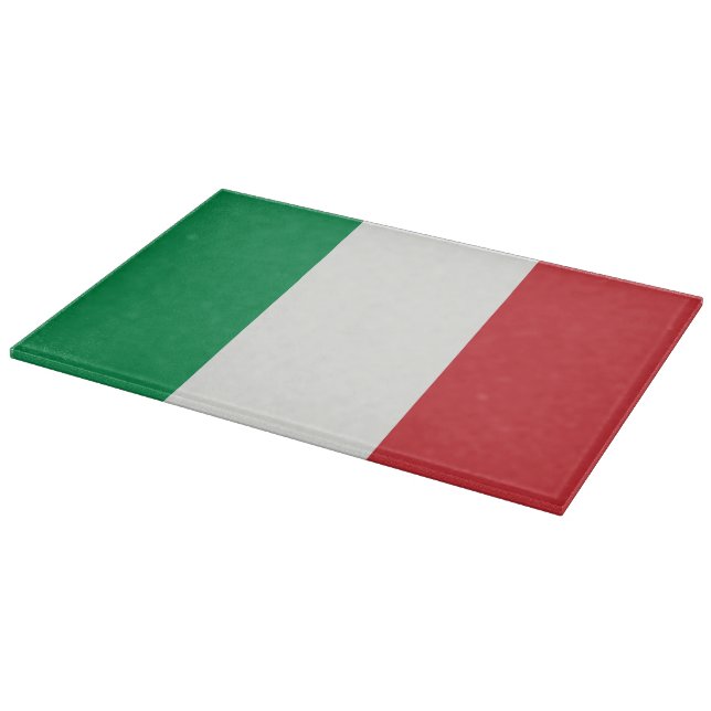 glass cutting board Italy flag (Corner)