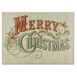 Glass Cutting Board/Merry Christmas Cutting Board