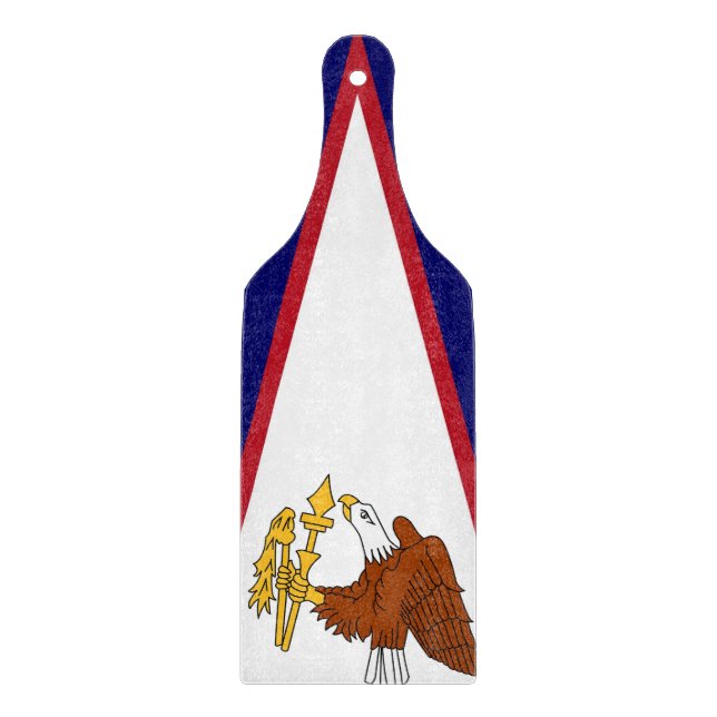 Glass cutting board paddle flag of American Samoa (Front)