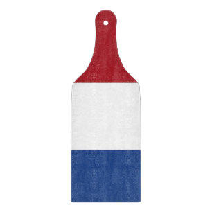 Glass cutting board paddle with Netherlands flag