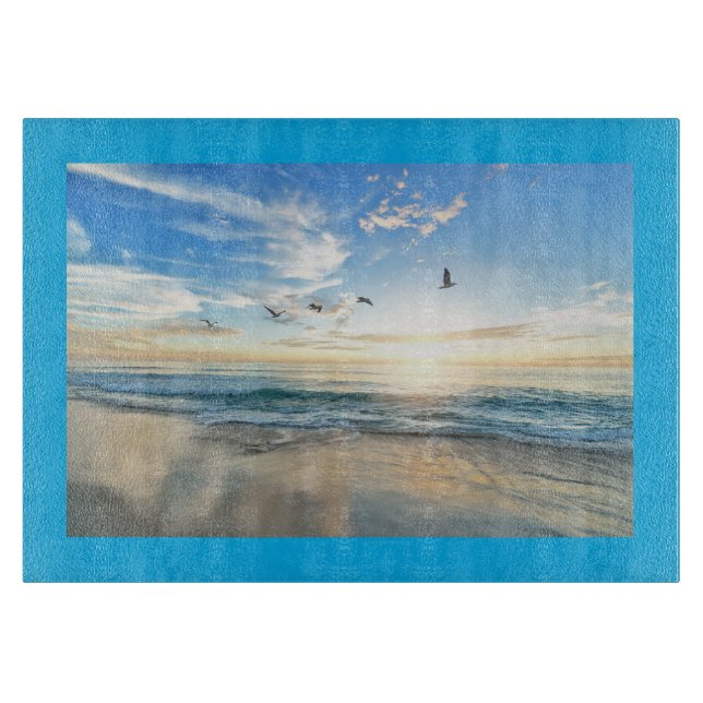 Glass cutting board Seascape (Front)