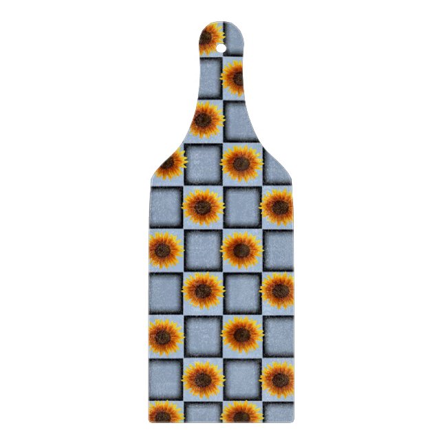Glass Cutting Board Sunflower (Front)