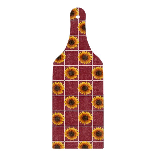 Glass Cutting Board Sunflower (Front)