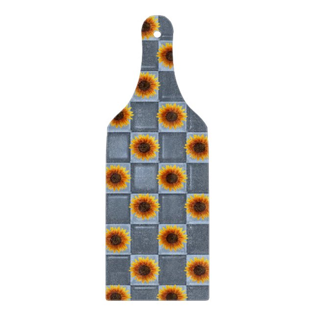 Glass Cutting Board Sunflower (Front)