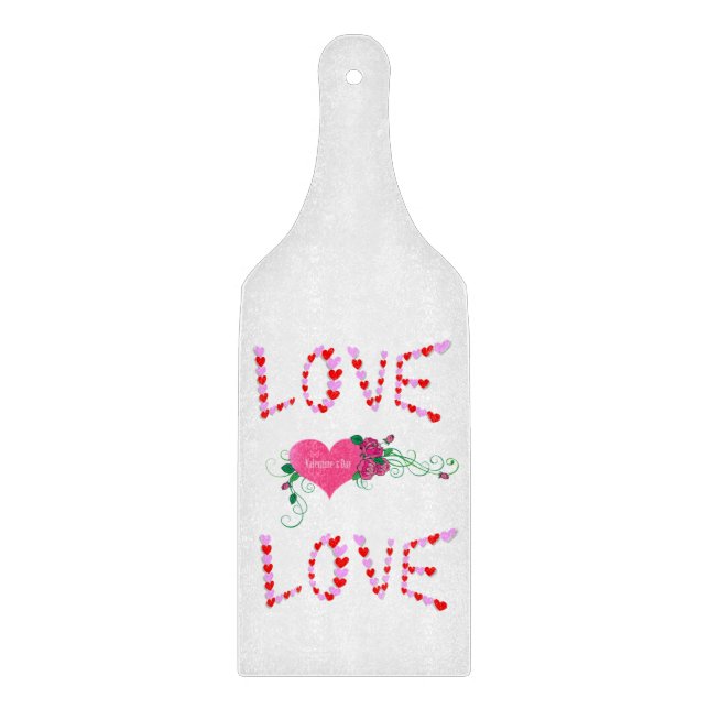 Glass Cutting Board Valentine's Day (Front)