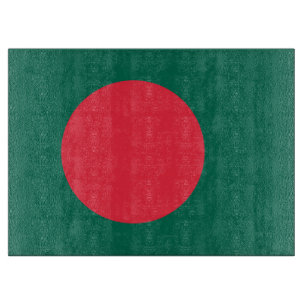 Glass cutting board with Flag of Bangladesh