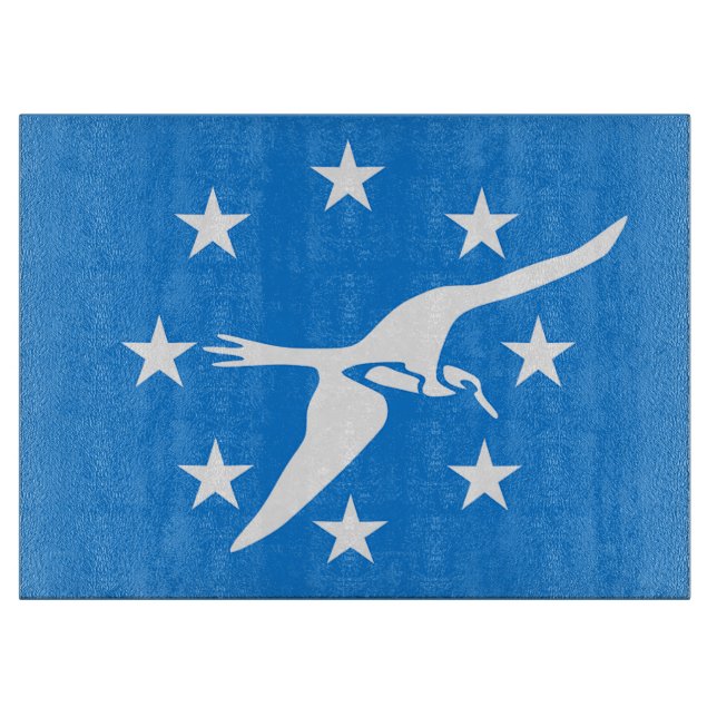 Glass cutting board with Flag of Corpus Christi (Front)