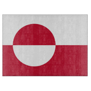 Glass cutting board with Flag of Greenland