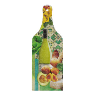 Glass Cutting Board with Green Mexican Tile