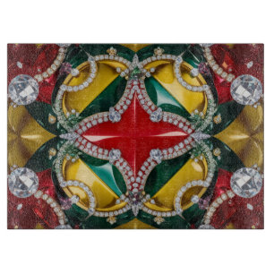 Glass cutting board with Los Angeles Colours