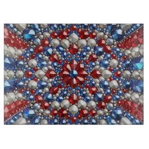 Glass cutting board with Netherlands Colours