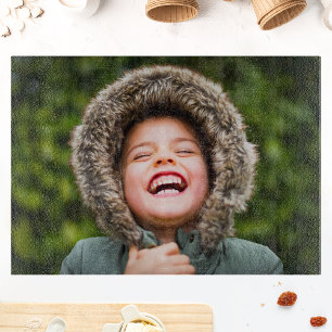 Glass Cutting Board Your Photo Edge Print