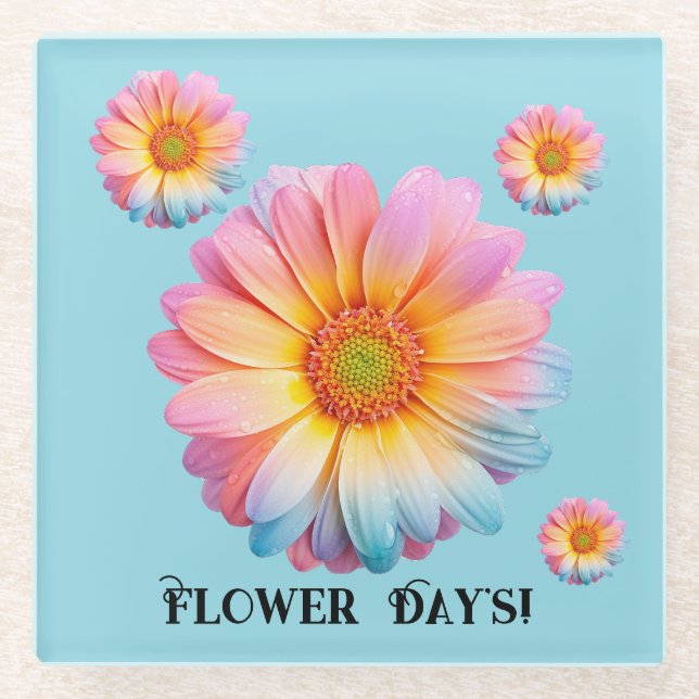 Glass Daisy Coaster's (Flower Day's) Coaster (Front)