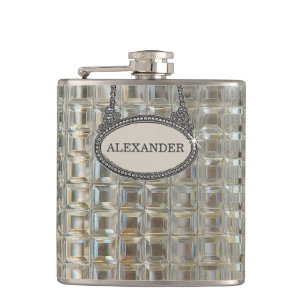 Glass Decanter Image Personalized Hip Flask
