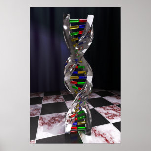 Glass DNA Poster