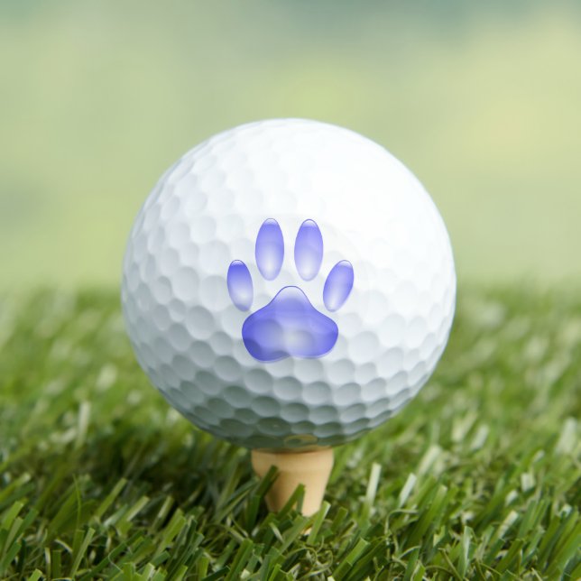 Glass Dog Paw Print Golf Balls (Insitu Tee)