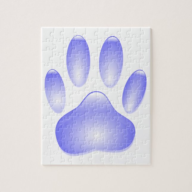 Glass Dog Paw Print Jigsaw Puzzle (Vertical)